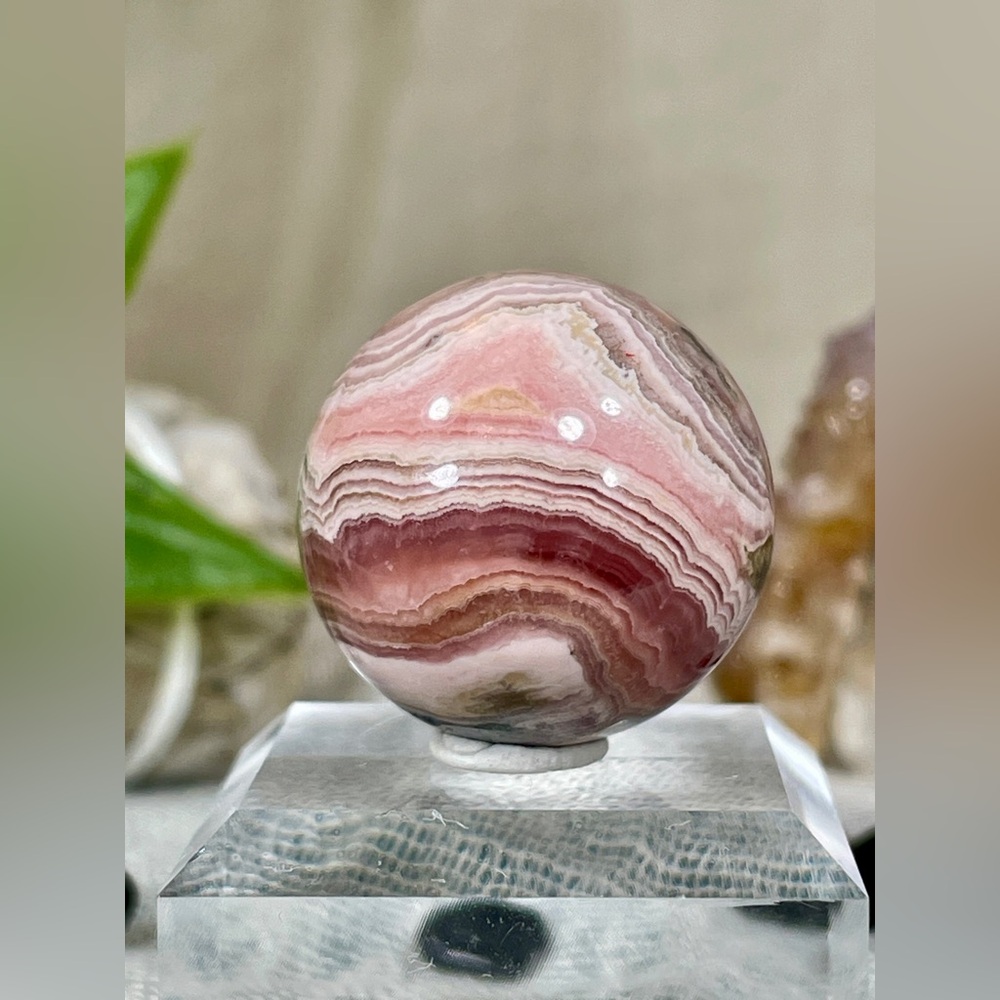2484 Rare Rhodochrosite Crystal Sphere - Picture 13 of 14